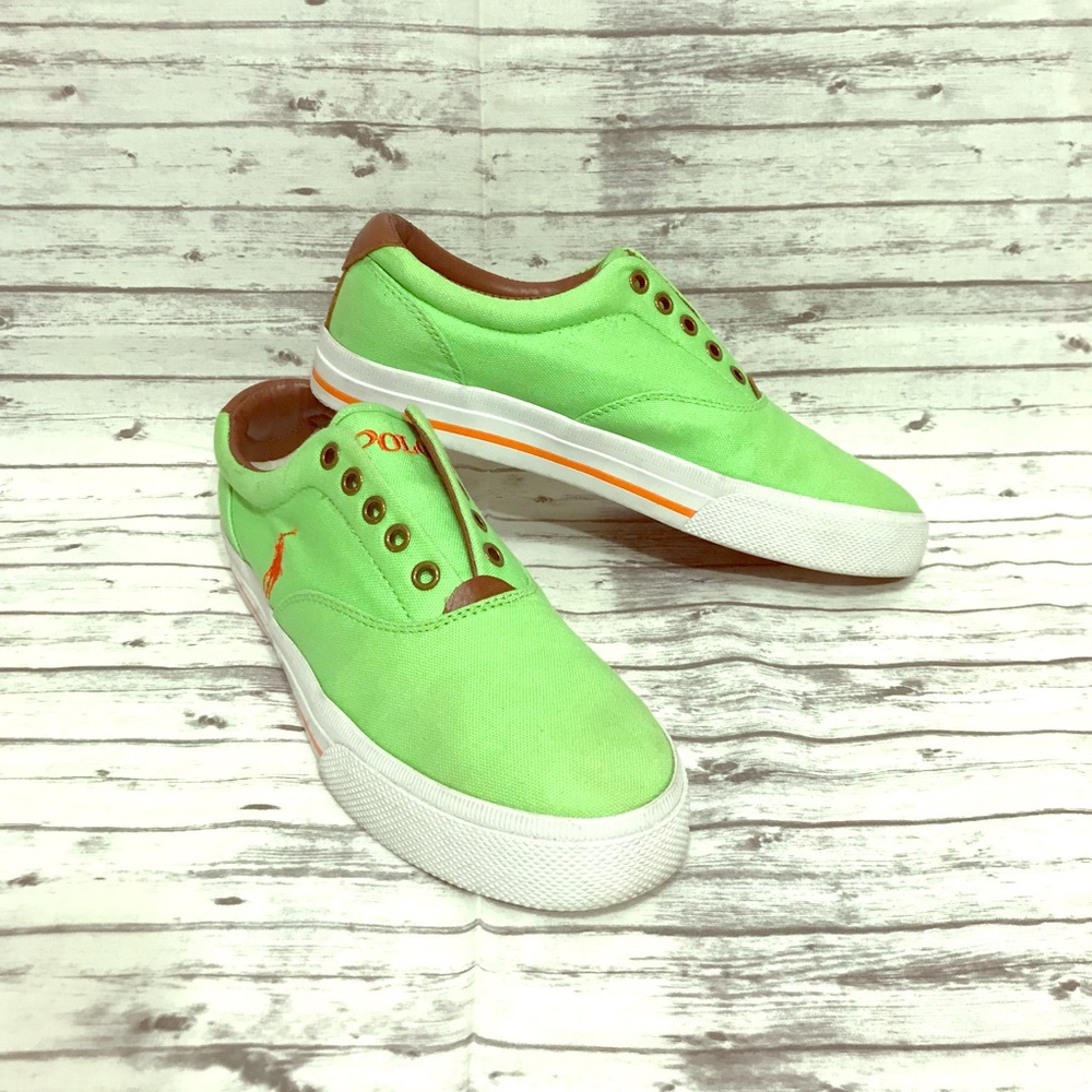 POLO by RALPH LAUREN Green Slide-on Shoes sz 8